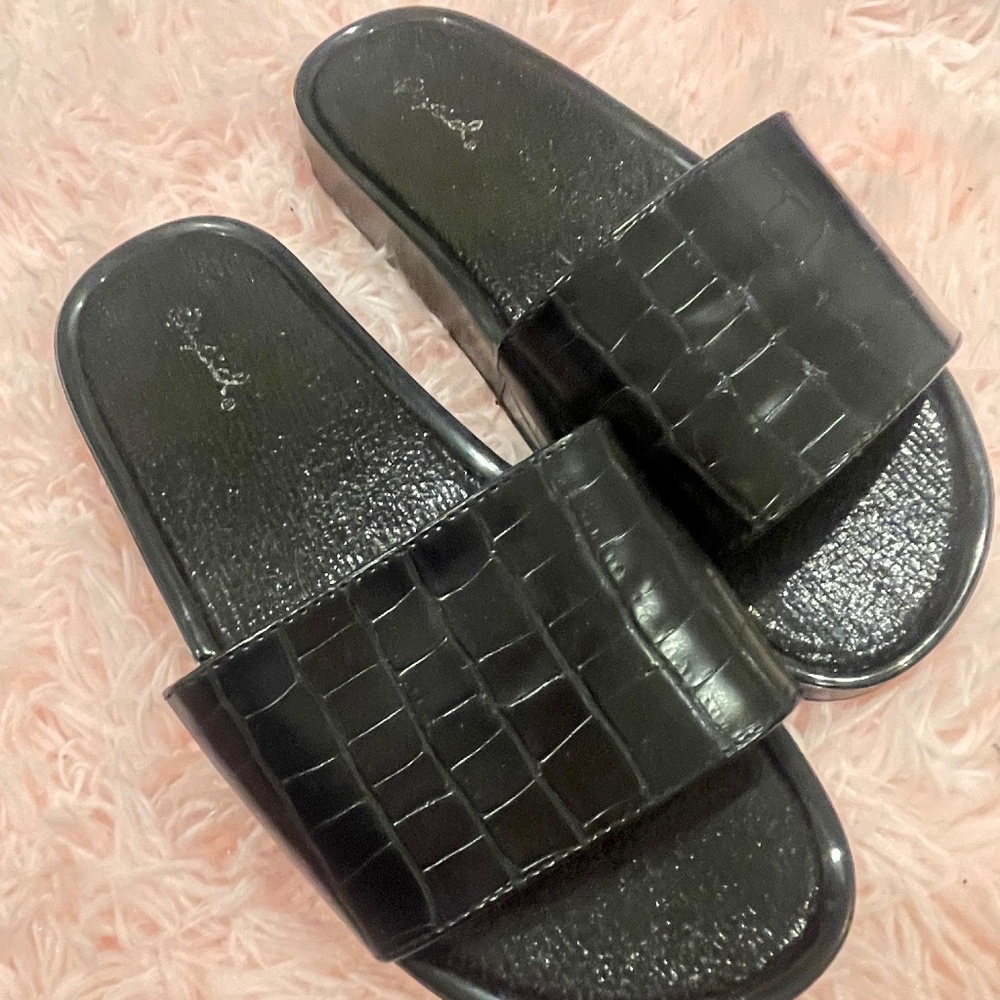 Lightly used crocodile print sandals